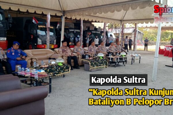 Kapolda Sultra Kunjungan kerja Hingga Di Bataliyon B Pelopor Brimob Buton Selatan